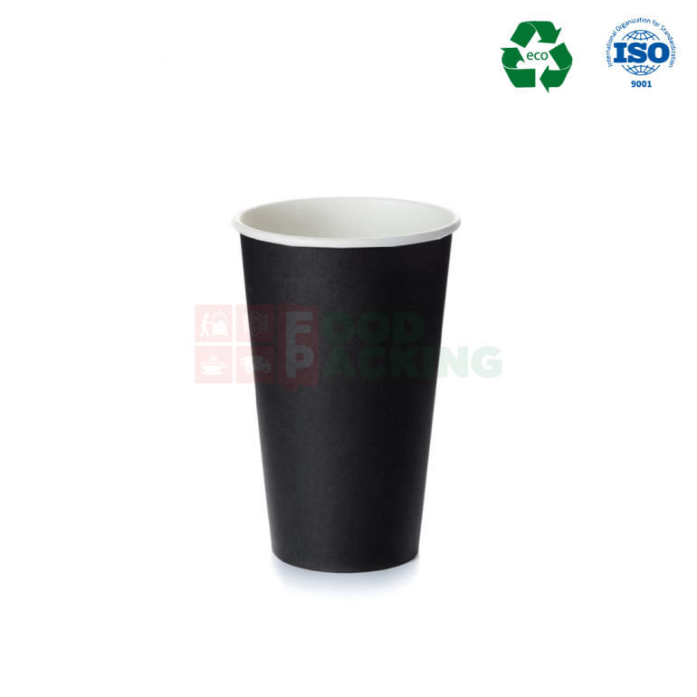16 OZ Back Single Wall  Paper Cup 400 ml.