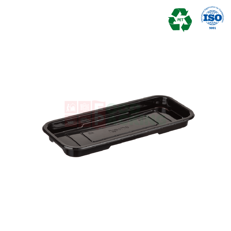 KMS  C-020 Sushi container with lid (Black)