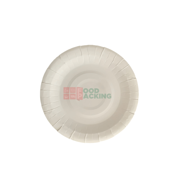 Тарелка из картона d 180 мм (Белая)