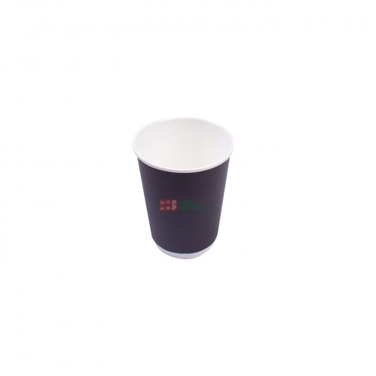 12 OZ Black Double Wall Paper Cup 300 ml