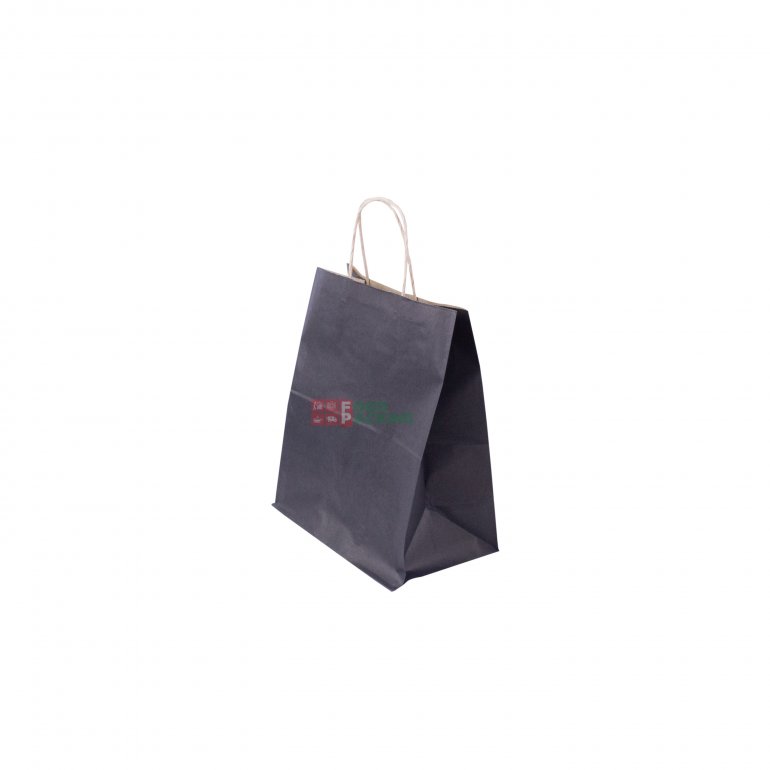 Black twisted handle bag 240 mm x 140 mm x 280 mm