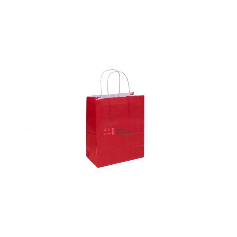 Red Kraft Bag 190 mm x 240 mm x 100 mm