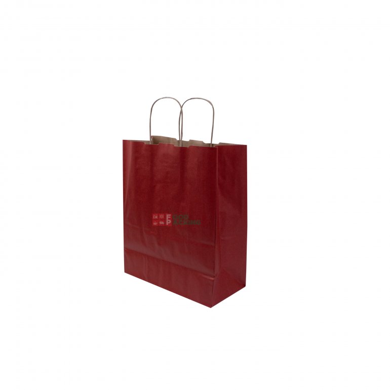 Dark Red Kraft Bag 250 mm x 310 mm x 120 mm