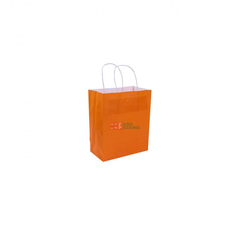 Orange Kraft Bag 190 mm x 240 mm x 100 mm