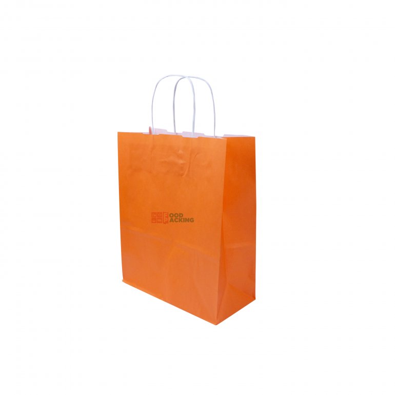Orange Kraft Bag 250 mm x 310 mm x 120 mm
