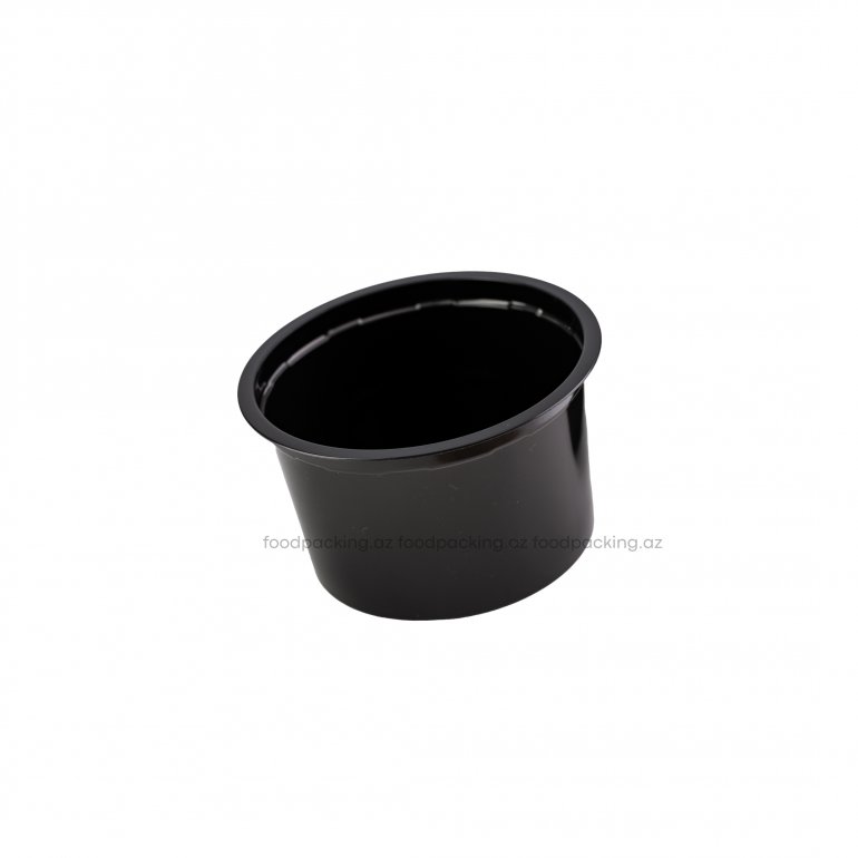 Black round container D117 450 ml for Vacuum Sealer