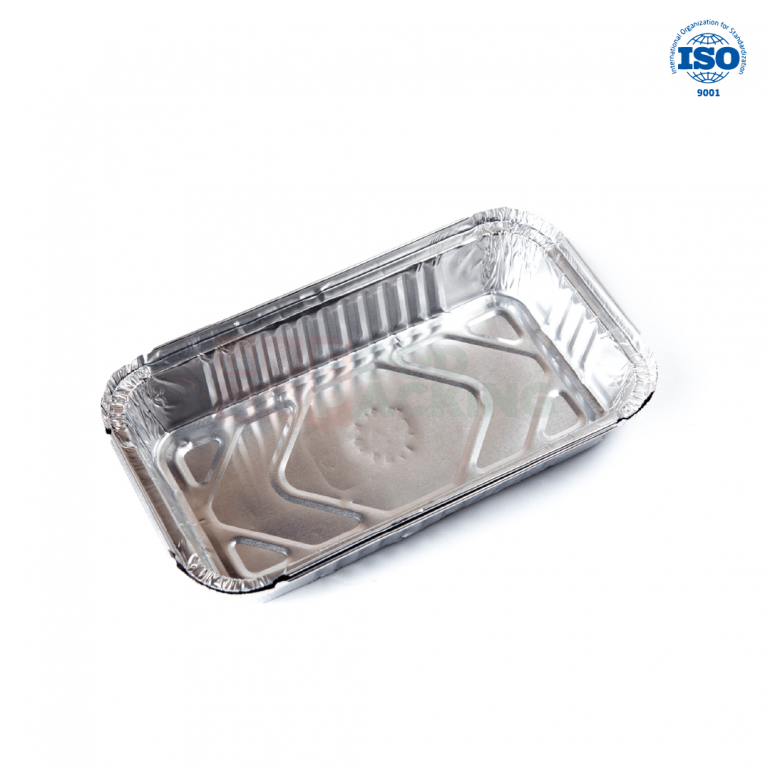 Aluminum container 500 gr. with lid (Green)