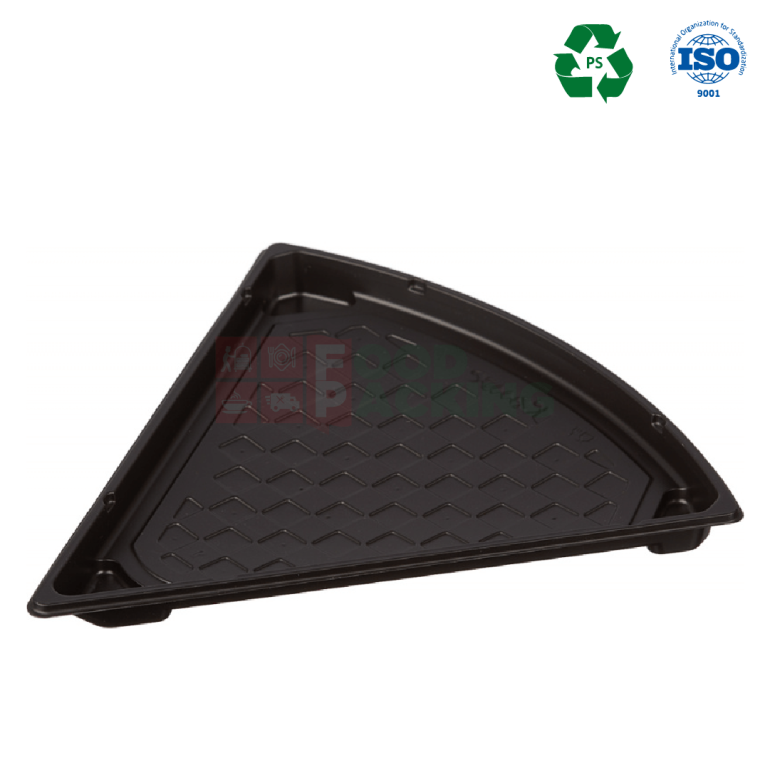 Pizza Slice Tray with lid (Black)