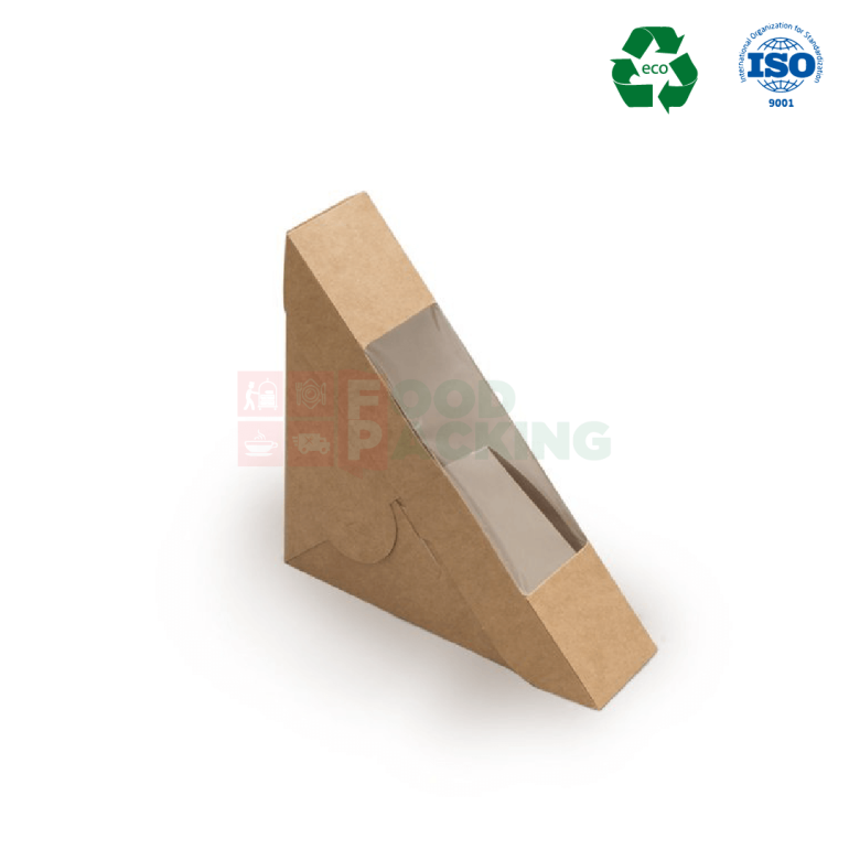 Kraft sandwich box 130 mm x 130 mm x 70 mm