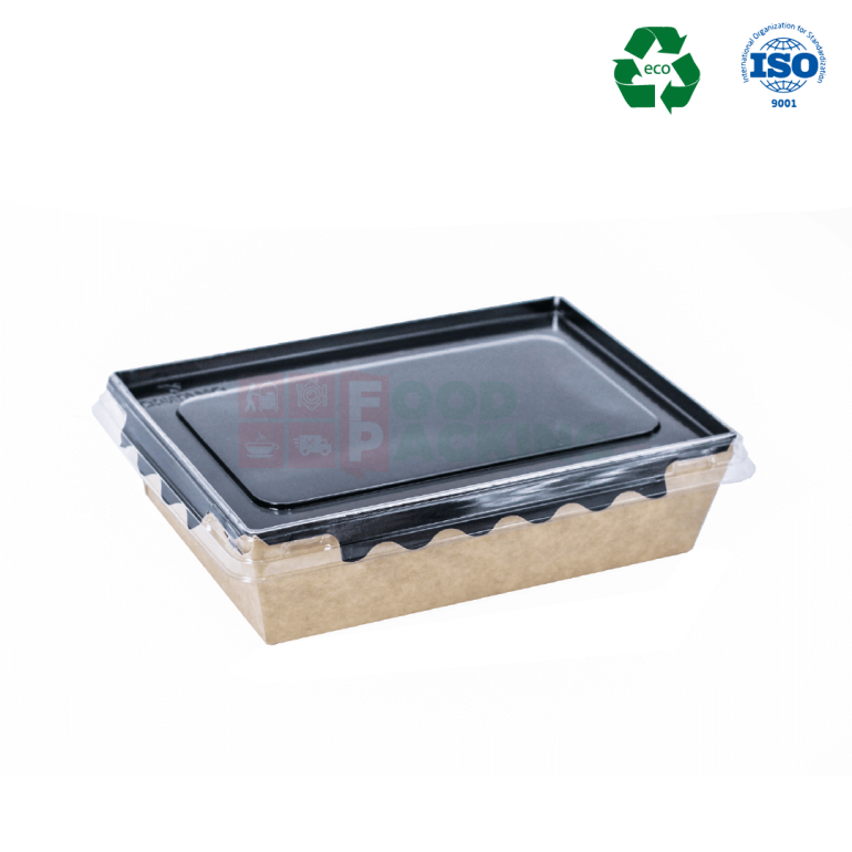 Opsalad - Kraft salad box 400 ml (Black)