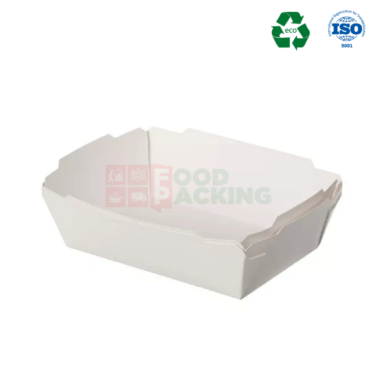 Crystal Düz Qapaqlı Qablaşdırma 400 ml (Ağ)
