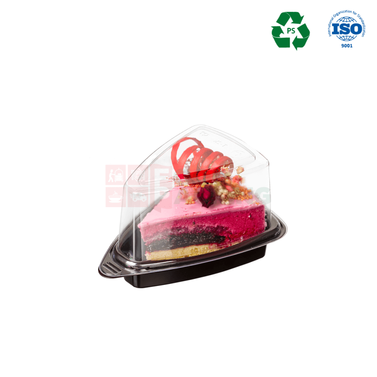 KMS Т-2K Container for Triangle Shaped Piece of Cake with lid (Brown)