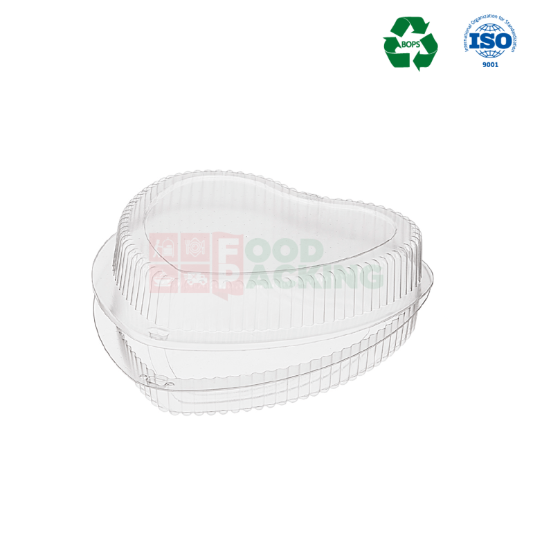 KMS ТС-075  Heart Shaped Dessert Container with Lid