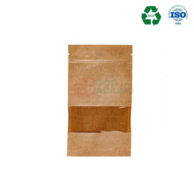 Doypak Kraft Pəncərəli  Kilitli Paket 180 mm x 290 mm