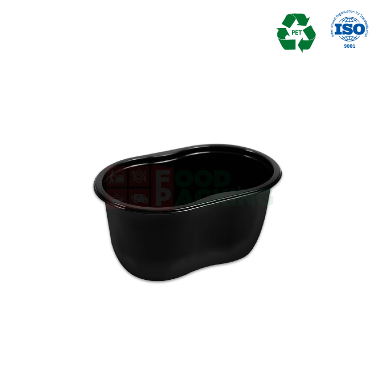 Dessert 1409 Container 500 ml with lid (Black)
