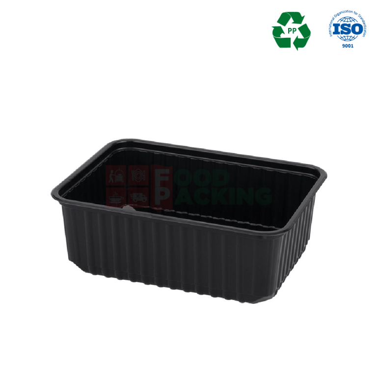 Black Microwave Safe 179 Container with lid 1000 ml