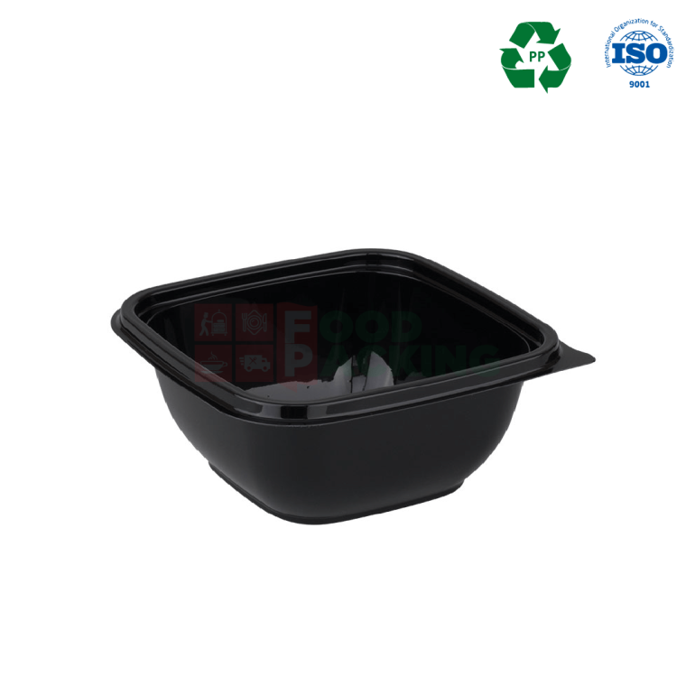 PP 1616 Container with lid 625 ml (Black)