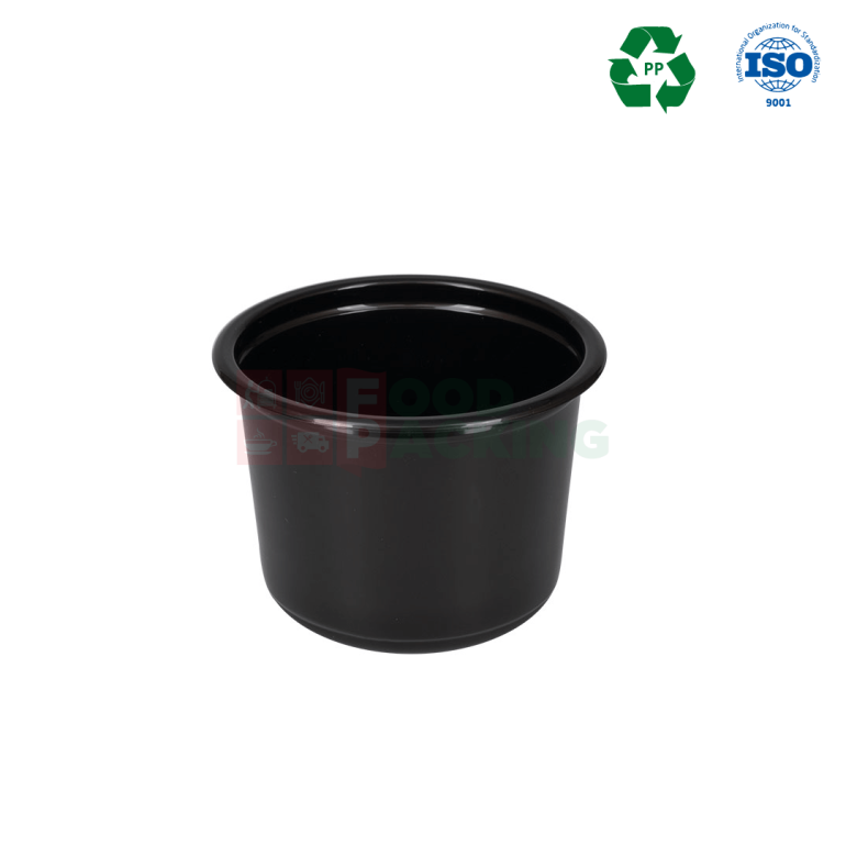 Microwave Safe Round D - 115 Container with lid 500 ml (Black)