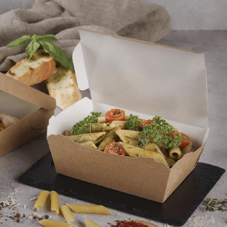 Craft material packaging for hot meals