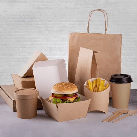 Craft material packaging for fast food