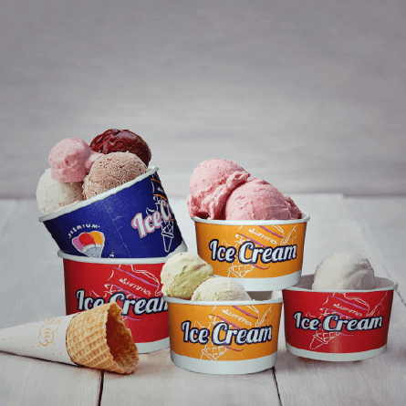 Craft containers for desert and ice cream