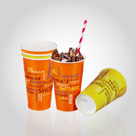 Paper cups for cold drinks